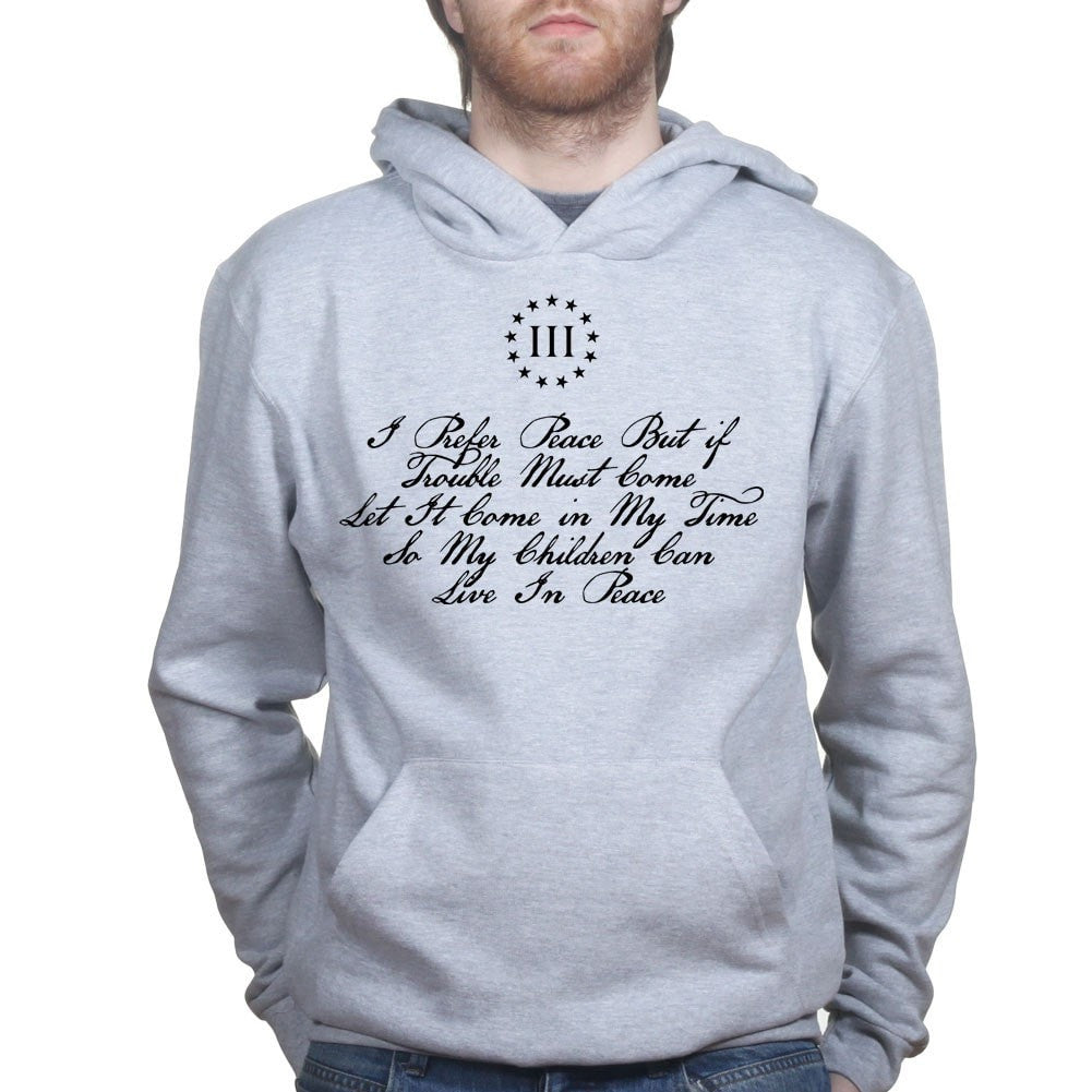 I Prefer Peace Thomas Paine Mens Hoodies – Forged From Freedom