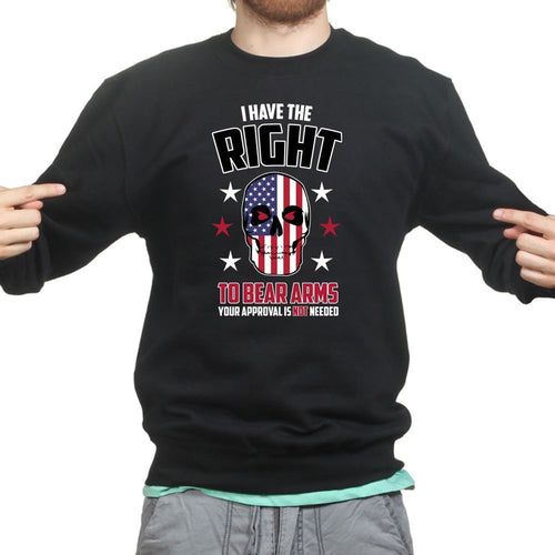 Right to Bear Arms Skull Mens Sweatshirt